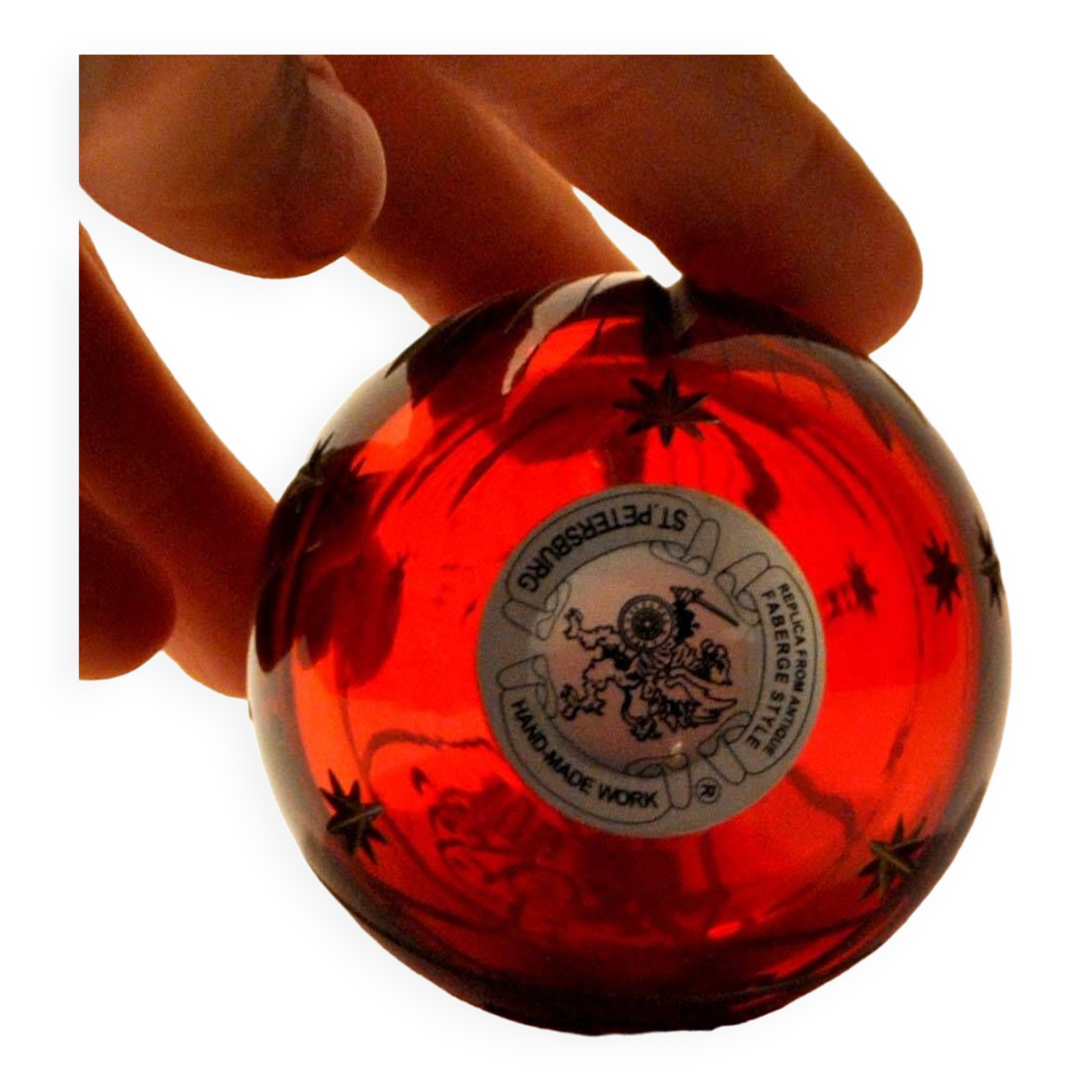 Boucles D'oreilles Fabergé Style œuf émaillé Rouge - Bijou Cadeau Original Femme, Neuf Avec étiquettes, Fermoir Crochet