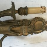 Pair of bronze castle appliques 55cm