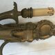 Pair of bronze castle appliques 55cm