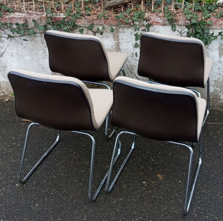 Steelcase Strafor chair, sled legs, 1970s