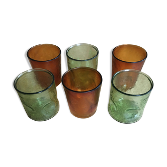 Lot de 6 verres vintage