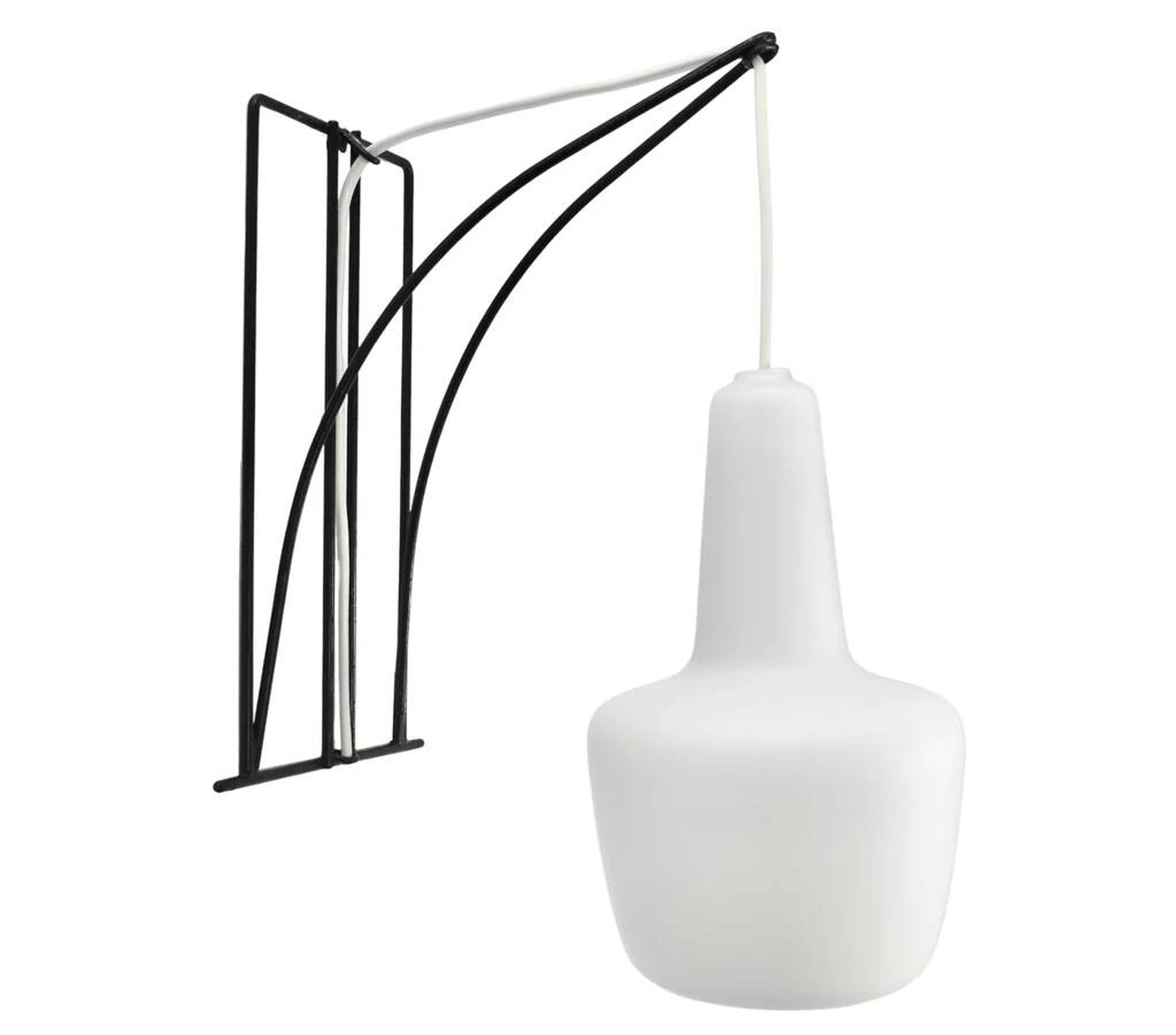 Applique murale moderniste fil métal verre