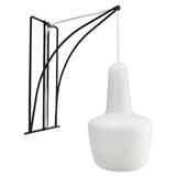 Modernist wall light with metal and glass wire