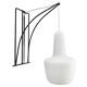 Modernist wall light with metal and glass wire