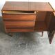 Vintage 1960s enfilade from Prague in brown wood, with 4 drawers and 1 door, Mid-Century style.