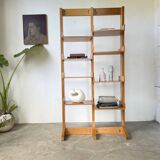 Bookcase on solid beech legs from the 80s