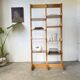 Bookcase on solid beech legs from the 80s
