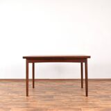 Table à manger extensible en teck danois du milieu du siècle, années 1960.
