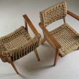 Pair of bridge armchairs Vibo, 1950s France