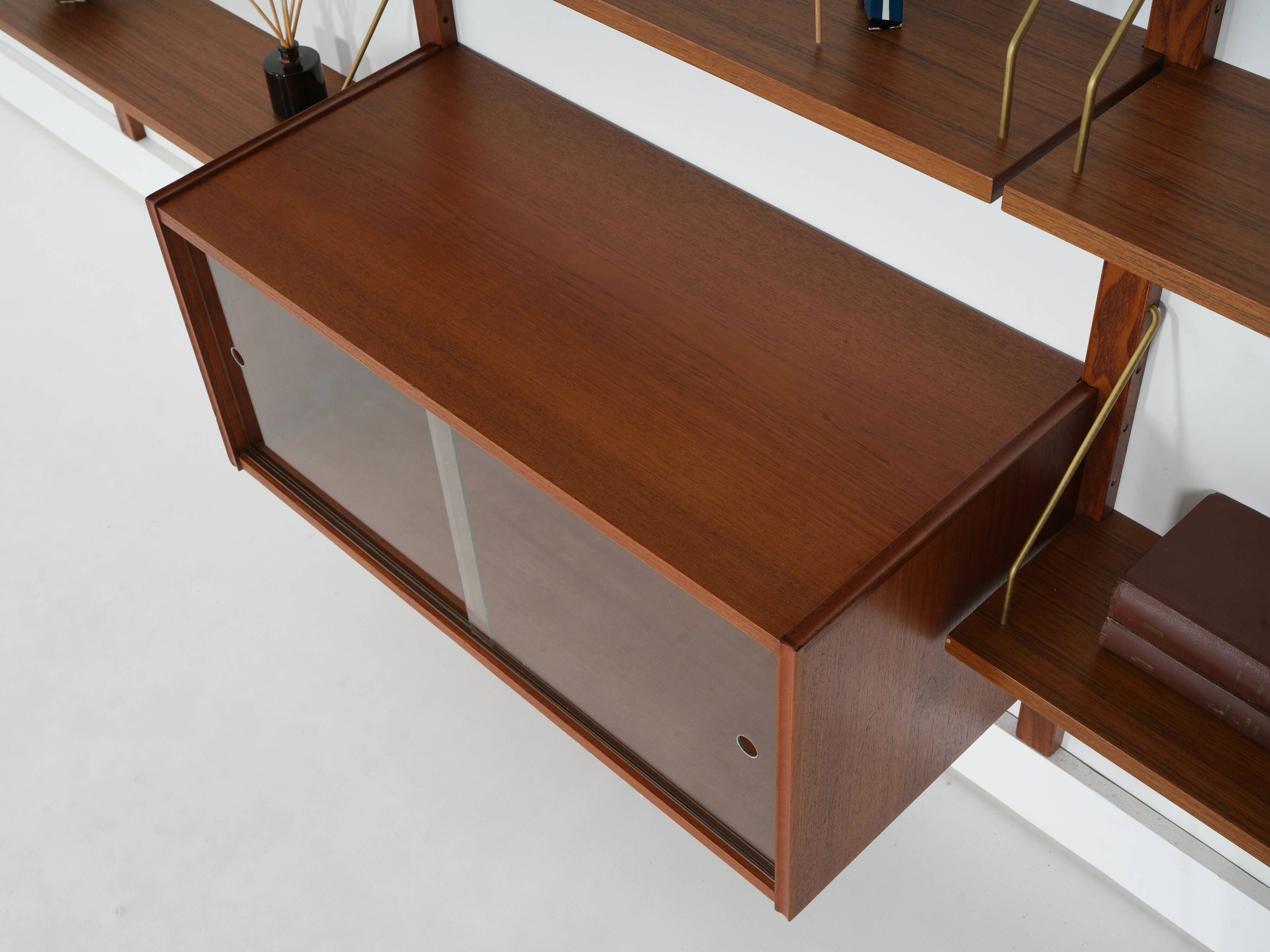 Teak modular shelving unit, Danish design, 1960s, made in Denmark