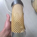 Pair of chrome wall lamp space age year 70