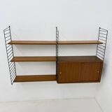 Mid-Century Nisse Strinning string design teak wall unit , 1960s