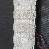 Transparent worked glass sconce from the 1950s