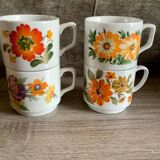 70s flower cups