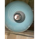 Glass Pendant Swirling Blue and White