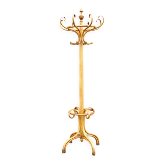 Bistro coat rack with 8 hooks, Thonet style, Fischel 1920.