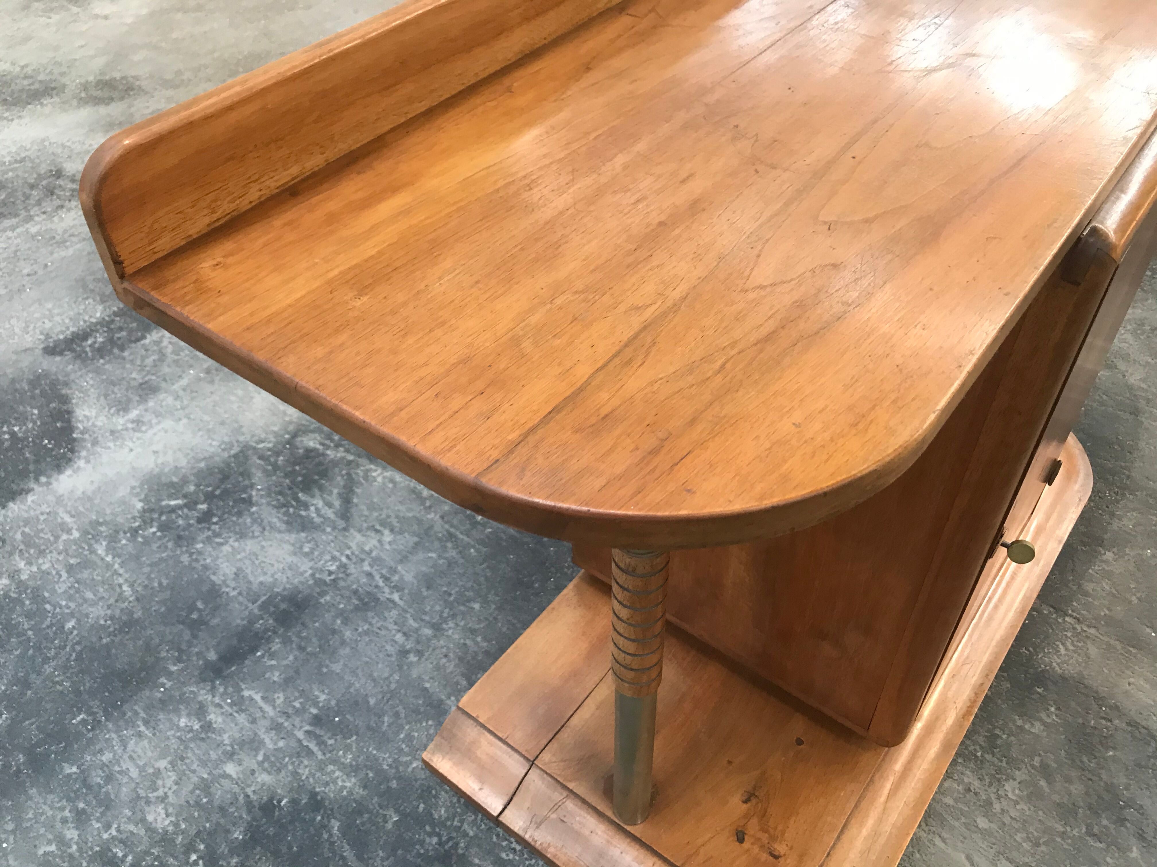 Console Art Deco walnut