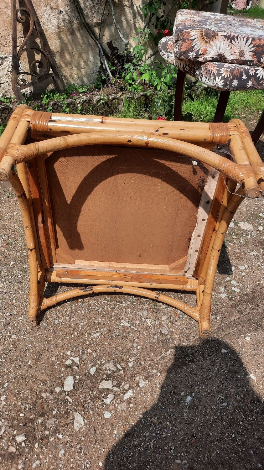 Salon de jardin rotin vintage