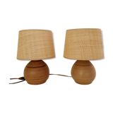 Paire de lampes de chevet en céramique