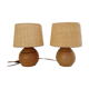 Pair of ceramic bedside lamps