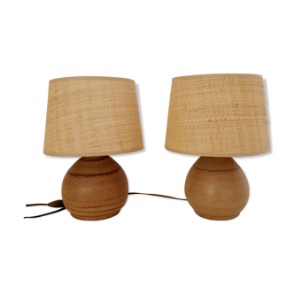 Paire de lampes de chevet en céramique