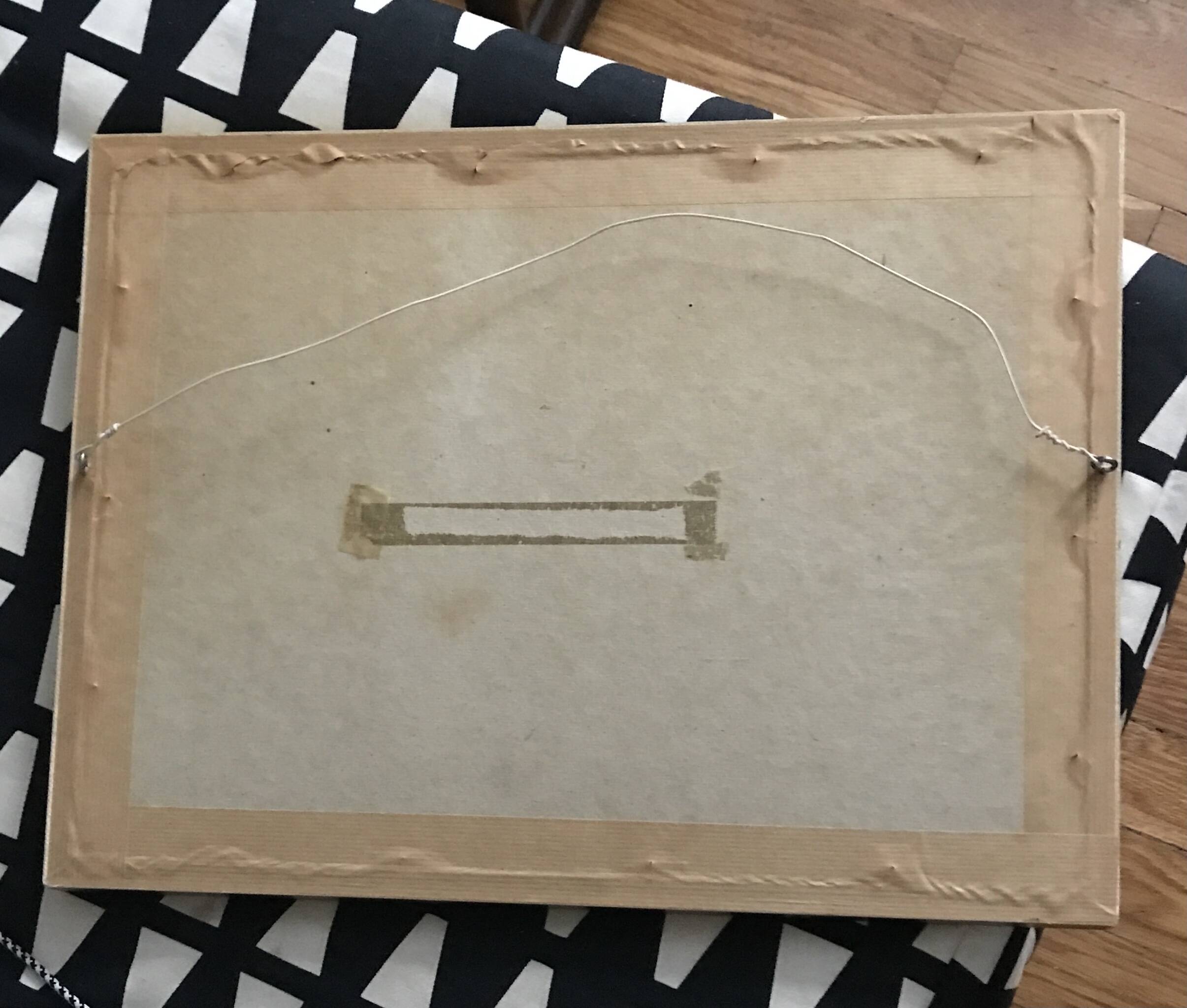 Old painting city of Grenoble APDR drawing Le May