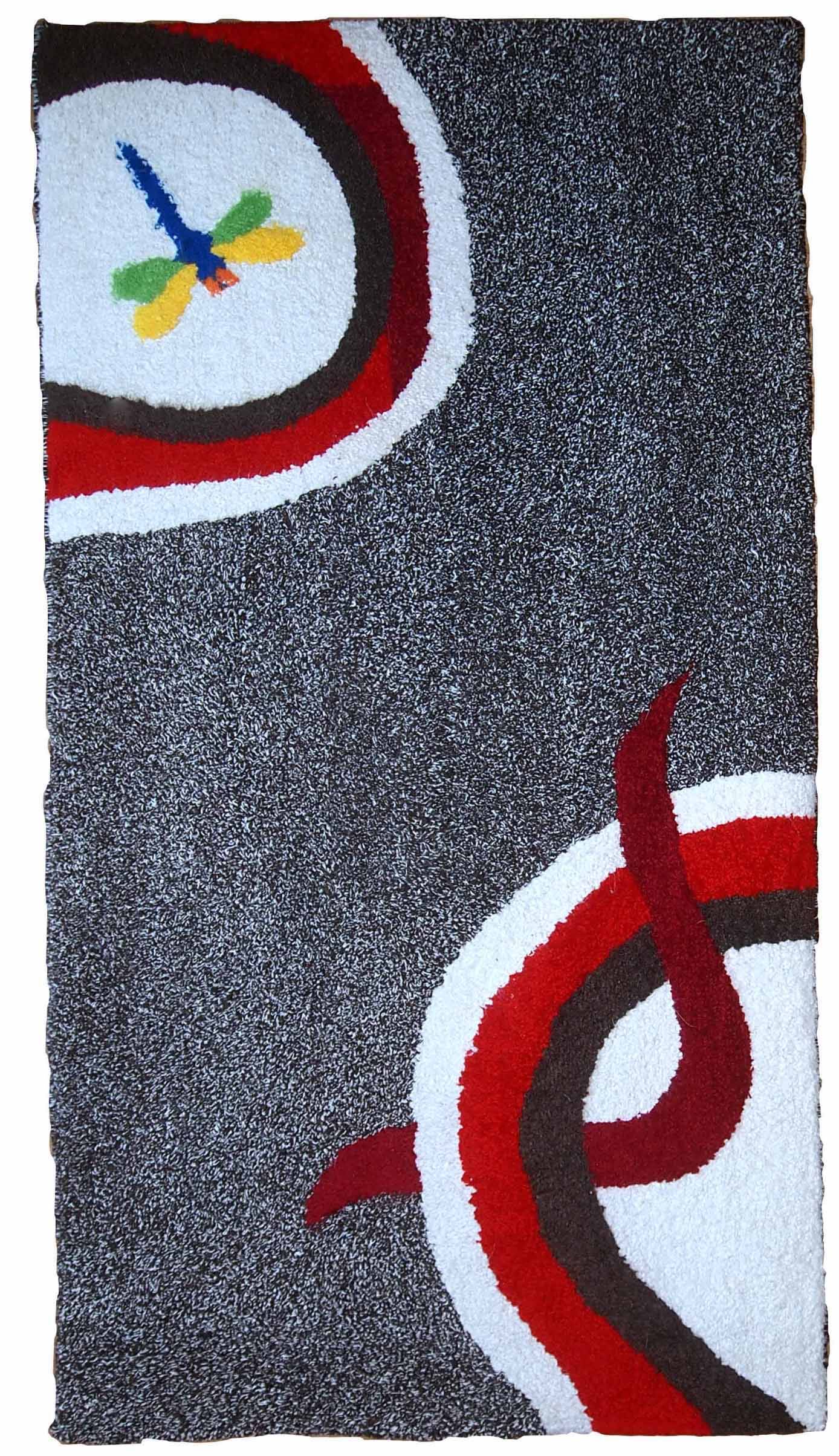 Tapis Contemporain ORA Hooked en Laine (73cm x 143cm), Édition Unique