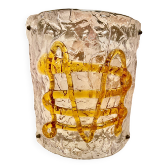 Mazzega applique verre murano bicolore , Italie 1970