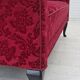 1950s, Danish 2-seater sofa, cherry-red furniture velour.