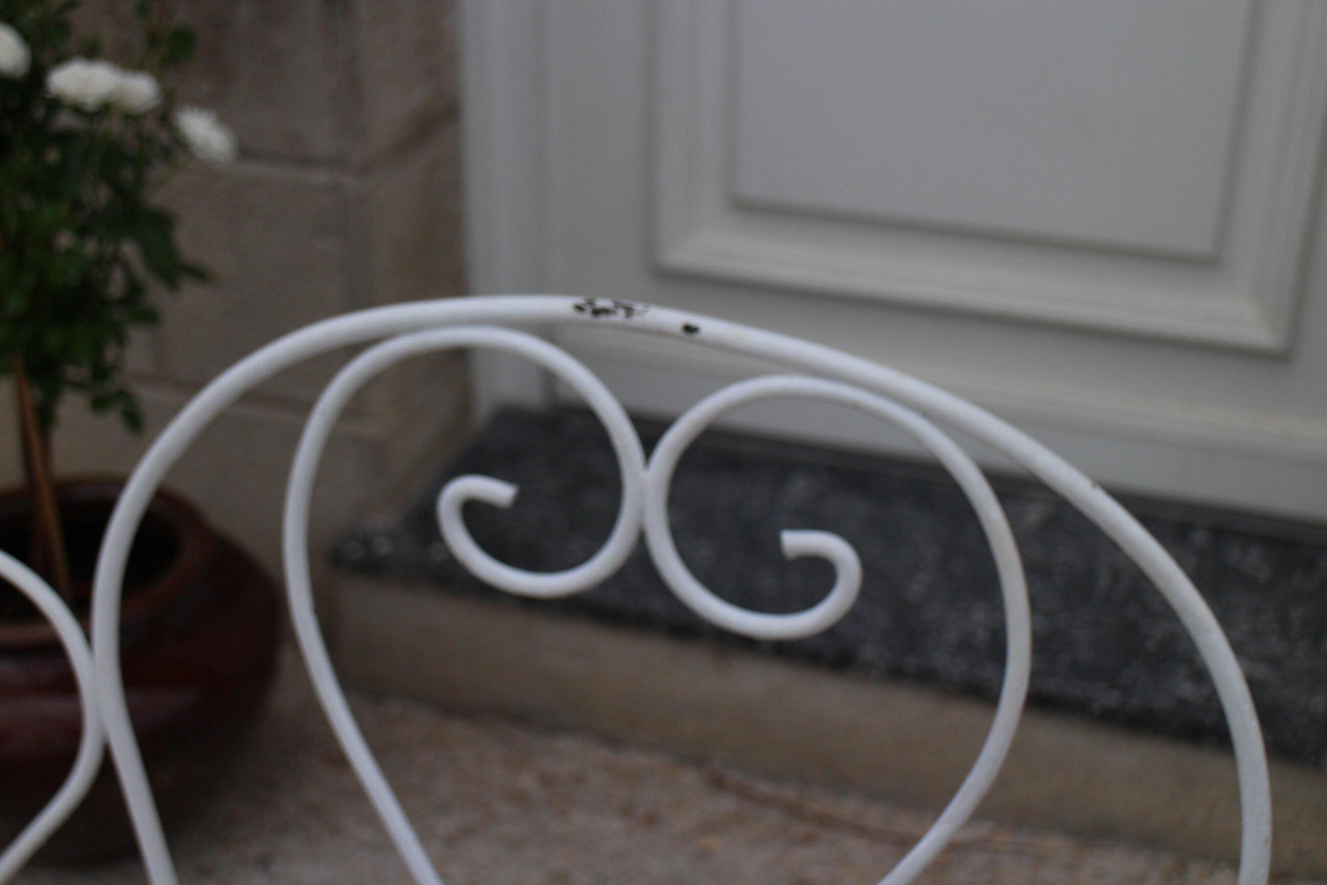 Iron garden bench