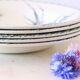Hollow plates x5, Gien, Glaieul pattern, iron earth