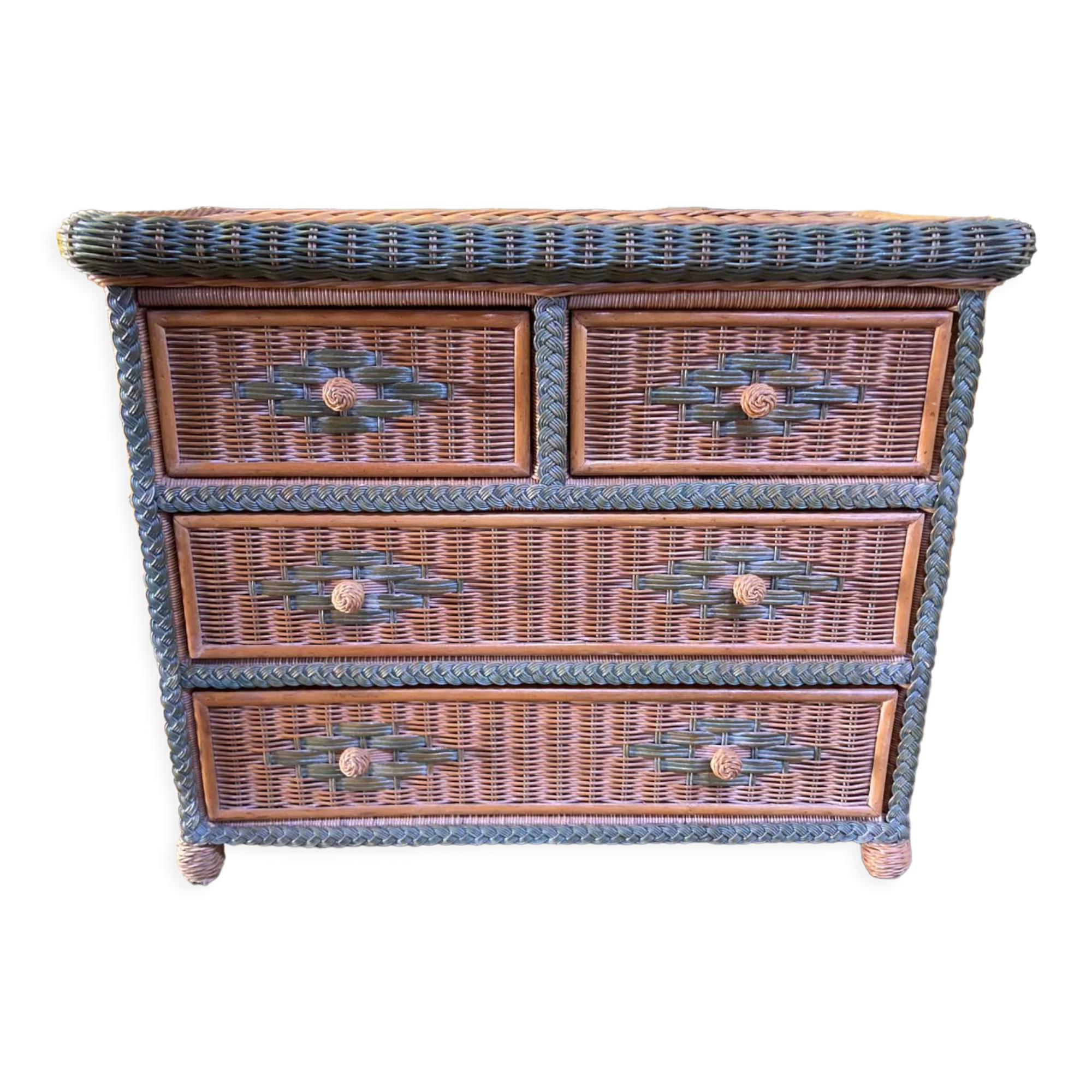 Rattan chest of drawers