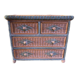 Rattan chest of drawers