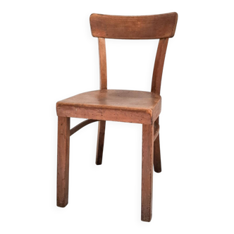 Chaise de salle à manger en bois allemande emblématique "Frankfurter Stuhl" du milieu du siècle en teinte chaude