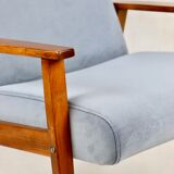 Vintage blue grey jade chair, 1970s