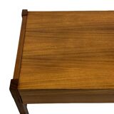 Vintage low sideboard with drawers 70's walnut veneer design