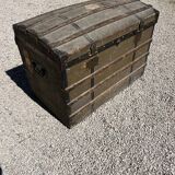 Large antique wooden trunk