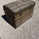 Large antique wooden trunk