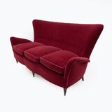 Gio Ponti Art Dèco Italian Sofa from Hotel Bristol Merano, 1950s
