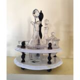 Serviteur de table 1900, 5 récipients pour huile vinaigre condiments  Gien