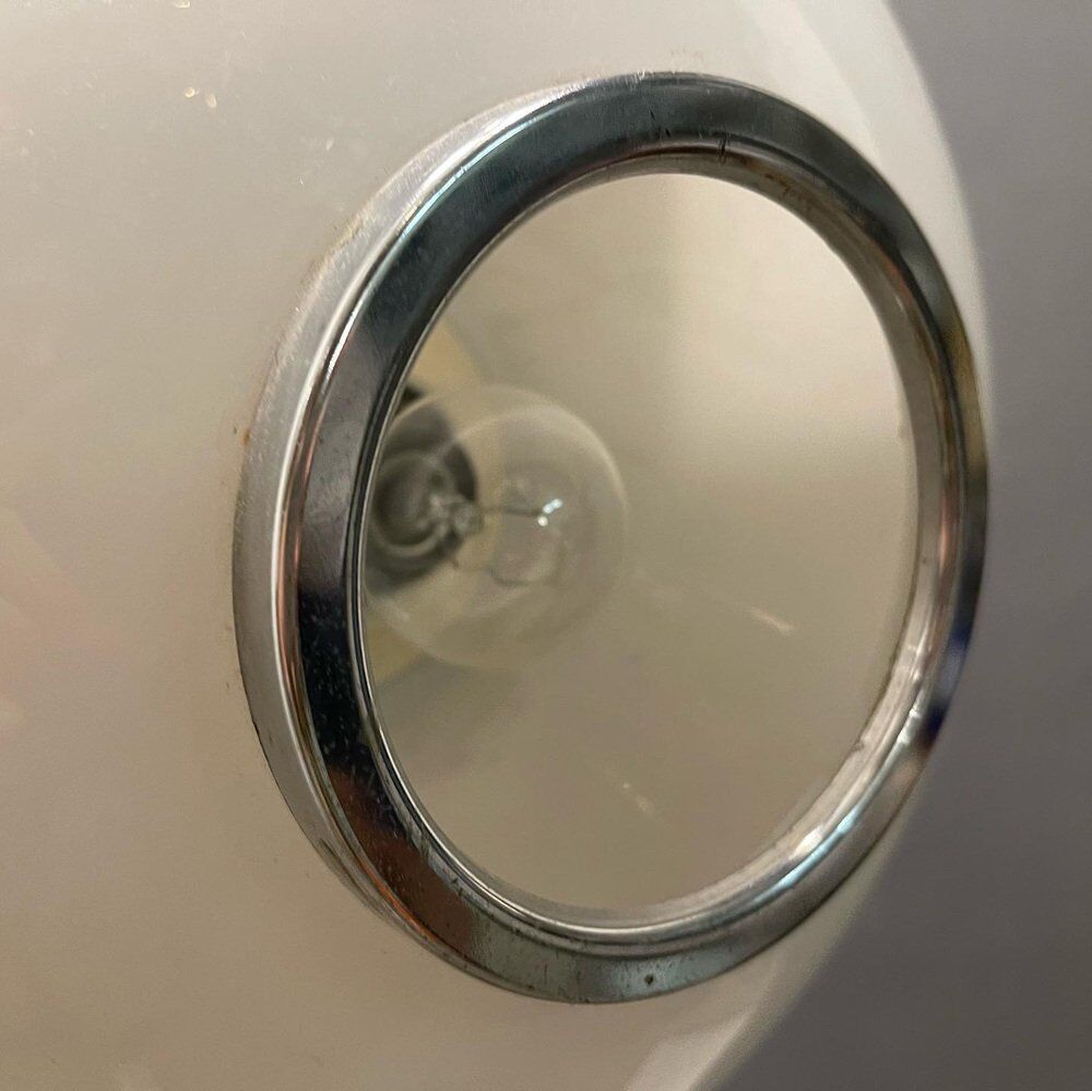 Mid-Century Italian Opaline Glass Light Pendant