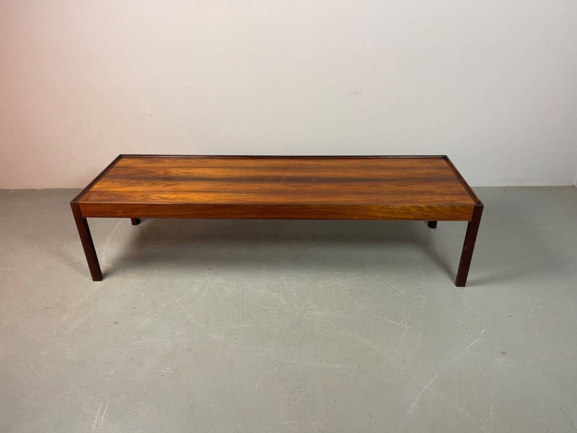 Rare Elegant Mid-Century Rosewood Coffee Table by Pesch. Germany, 1960s.