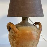 Vintage handmade pottery lamp
