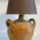 Vintage handmade pottery lamp