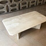 Travertine coffee table with intermediate top