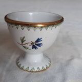 Set of three egg cups, barbel pattern decorations