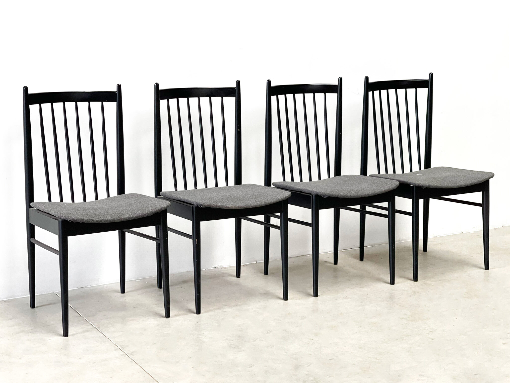 Set of four dining chairs