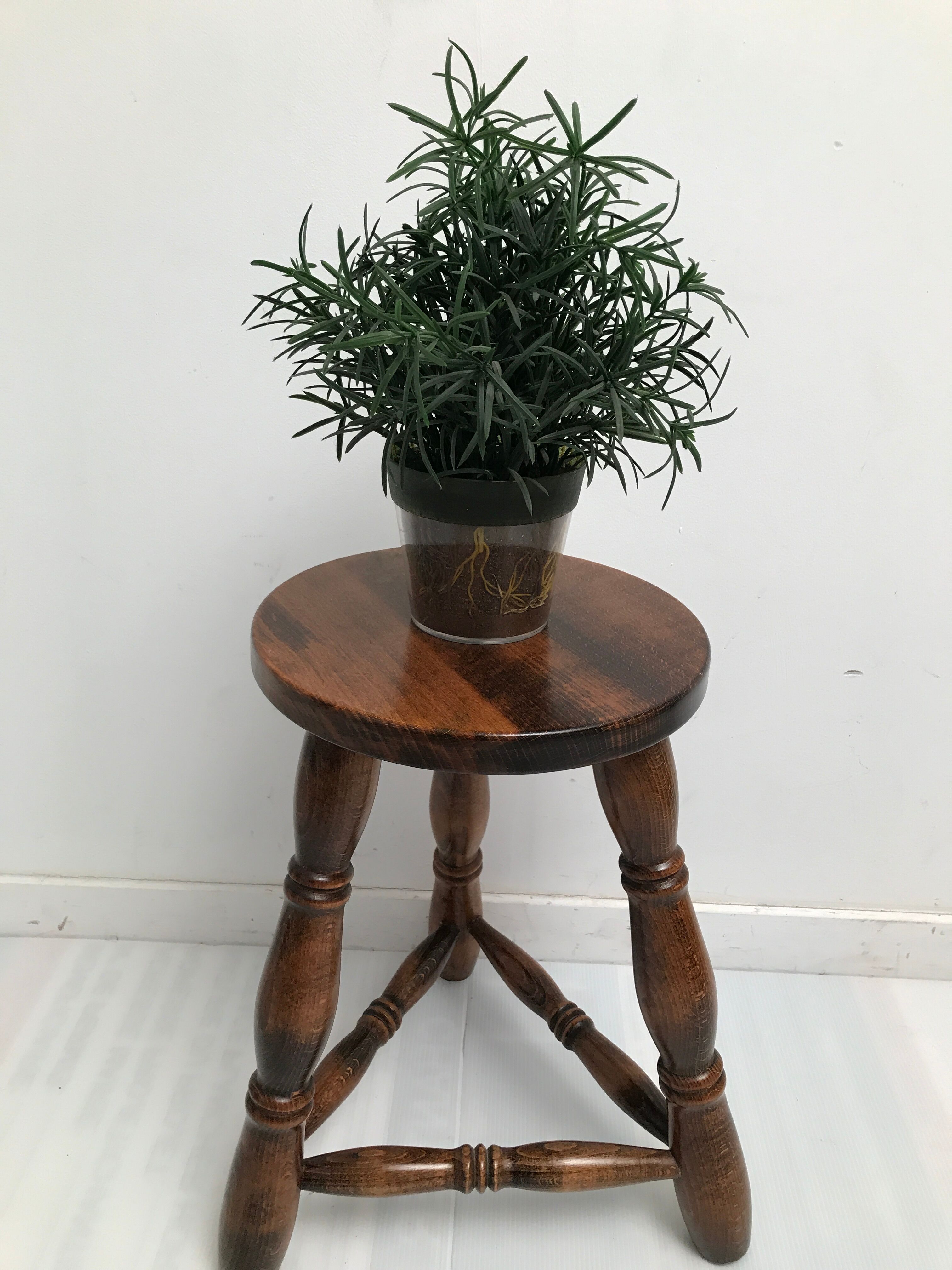 Wooden stool tripod foot