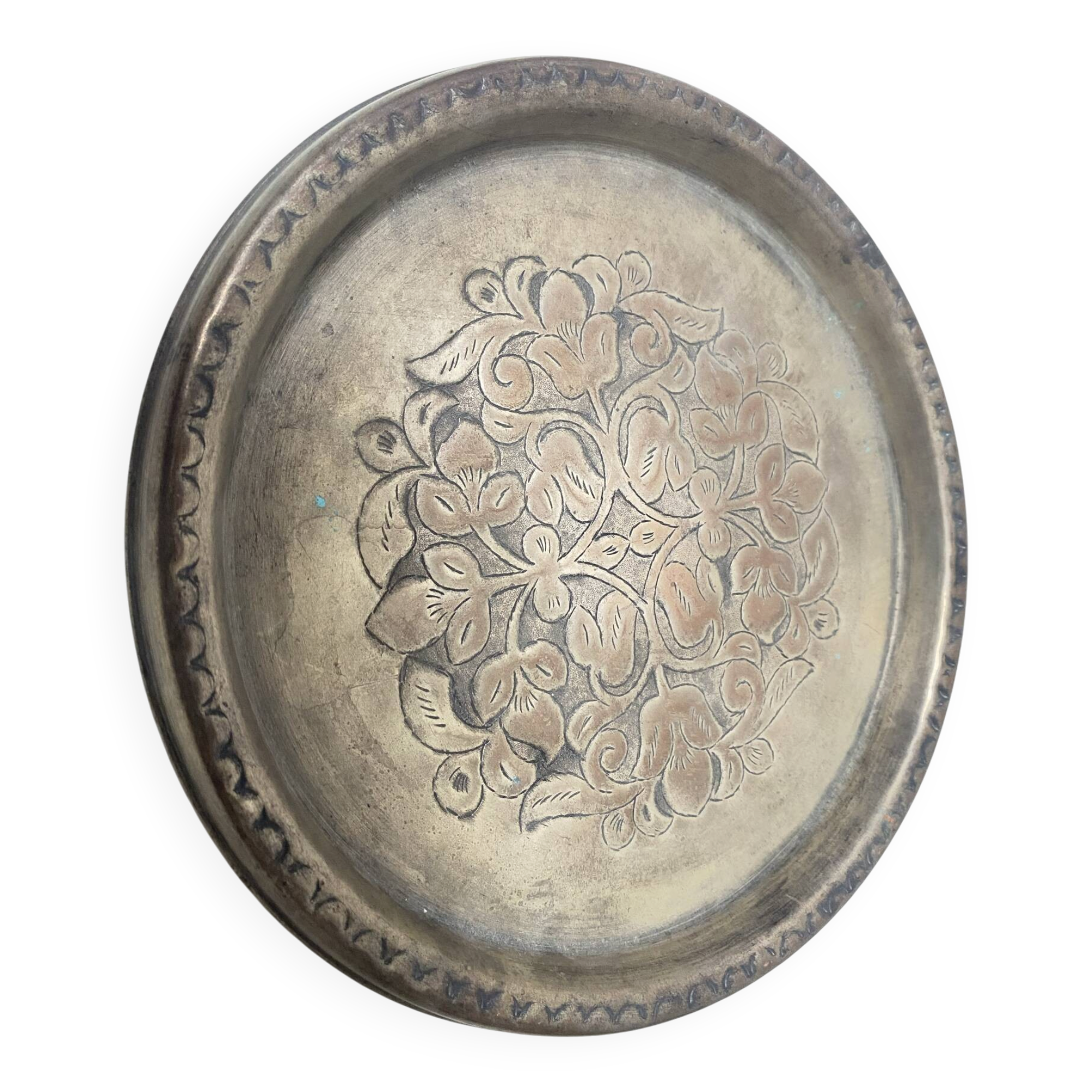 Vintage Zlatar Sarajevo copper silver-plated tray – Yugoslavia – 25 c