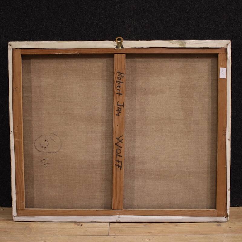 Peinture abstraite américaine signée J. Wolff